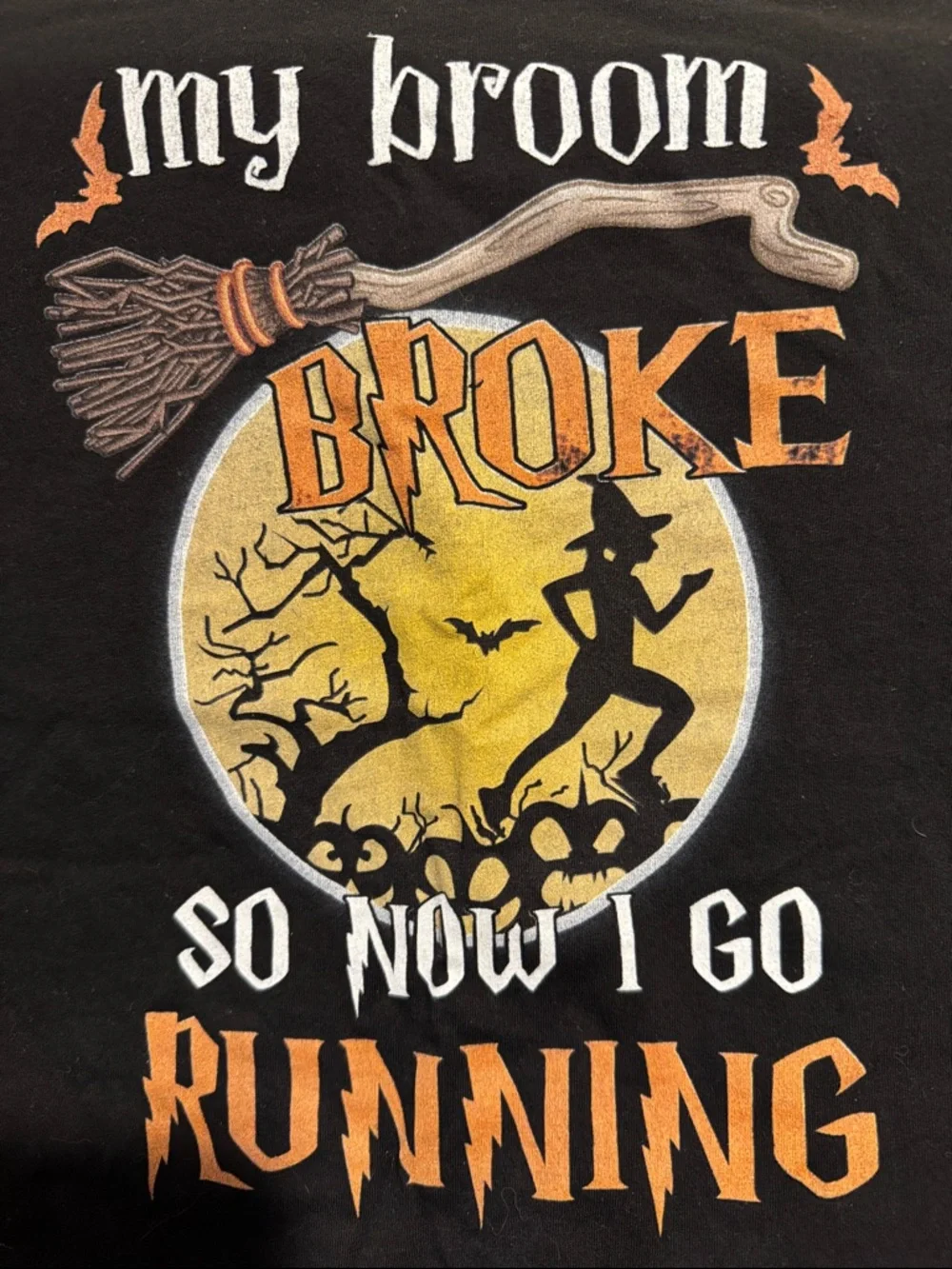 Women’s Halloween Black Running T-shirt